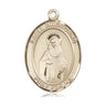 14kt solid gold St. Hildegard von Bingen medal pendant, 1 x 3/4 inches, handcrafted by Bliss Manufacturing