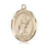 14kt Solid Gold St. Tarcisius Medium Patron Saint Medal Pendant 1 inch by 3/4 inch Handcrafted USA by Bliss
