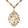 14kt gold filled St. John Baptist de La Salle patron saint medal necklace with 24 inch chain by Bliss