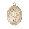 14kt solid gold St. John Baptist de La Salle medal pendant 1 inch by 3/4 inch by Bliss Manufacturing