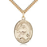 14kt Gold Filled St. Julia Billiart patron saint medal necklace with 24 inch chain handmade by Bliss