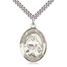 Sterling Silver St. Julia Billiart patron saint medal necklace with 24 inch chain by Bliss Manufacturing
