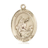 14kt Solid Gold St. Colette Patron Saint Medal Pendant 1x3/4 inch Bliss Manufacturing