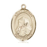 14kt solid gold St. Bruno patron saint medal pendant, 1 inch by 3/4 inch, handcrafted by Bliss Manufacturing USA