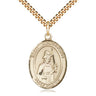 14kt gold filled St. Wenceslaus patron saint medal necklace 1x3/4 inch with 24 inch chain by Bliss USA