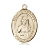 14kt solid gold St. Wenceslaus patron saint medal pendant, 1 x 3/4 inch, handcrafted in USA by Bliss