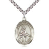 Sterling Silver St. Remigius of Reims Patron Saint Medal Necklace 1 inch x 3/4 inch with 24 inch Chain by Bliss