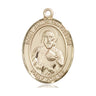 14kt Solid Gold St. James the Lesser patron saint medal pendant 1x3/4 inches by Bliss Manufacturing USA