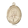 14kt Solid Gold Blessed Pier Giorgio Frassati Catholic medal pendant 1 x 3/4 inches handcrafted by Bliss Manufacturing