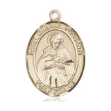 14kt Solid Gold St. Gabriel Possenti Medal Pendant 1 x 3/4 inch Medium by Bliss Manufacturing