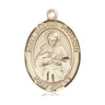 14kt Solid Gold St. Gabriel Possenti Medal Pendant 1 x 3/4 inch Medium by Bliss Manufacturing