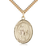 14kt Gold Filled St. Susanna patron saint medal necklace with 24 inch chain by Bliss Manufacturing USA