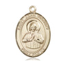 14kt Solid Gold St. John Vianney Patron Saint Medal Pendant 1x3/4 inch Handcrafted by Bliss