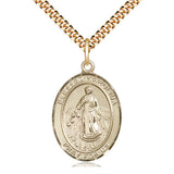 14kt Gold Filled Blessed Karolina Kozkowna patron saint medal necklace with 24 inch chain by Bliss