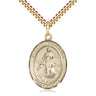 14kt Gold Filled Blessed Karolina Kozkowna patron saint medal necklace with 24 inch chain by Bliss