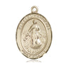14kt Solid Gold Blessed Karolina Kozkowna Medal Pendant 1 x 3/4 inch by Bliss Manufacturing USA