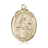 14kt Solid Gold St. Walter of Pontoise medium patron saint medal pendant 1 x 3/4 inch handcrafted by Bliss