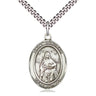 Sterling Silver St. Deborah patron saint medal necklace with 24 inch chain by Bliss Manufacturing