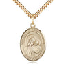Medium 14kt gold filled Our Lady of Good Counsel medal necklace 1 x 3/4 with 24 inch chain by Bliss