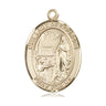 14kt Solid Gold Our Lady of Lourdes Medal Pendant 1 inch handcrafted by Bliss Manufacturing
