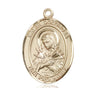 14kt solid gold Mater Dolorosa Our Lady of Sorrows patron saint medal pendant 1x3/4 inch by Bliss