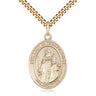 14kt gold filled Our Lady of Consolation medal necklace 1 x 3/4 inch on 24 inch chain by Bliss