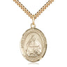14kt Gold Filled St Marie Magdalen Postel Patron Saint Medal Necklace 1 inch 24 inch chain Bliss