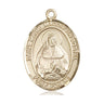 14kt solid gold St. Marie Magdalen Postel patron saint medal pendant 1x3/4 inch by Bliss