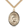14kt Gold Filled Blessed Teresa of Calcutta Mother Teresa Medium Patron Saint Medal Necklace 1 inch 3/4 inch 24 inch Chain Bliss