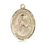 14kt Solid Gold St. Lidwina of Schiedam Patron Saint Medal Pendant 1 inch x 3/4 inch by Bliss