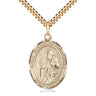 14kt Gold Filled St. Joseph Patron Saint Medal Necklace 1x3/4 inch with 24 inch Curb Chain by Bliss