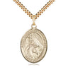 14kt Gold Filled St. Margaret of Cortona Patron Saint Medal Necklace 1x3/4 inches on 24 inch Chain by Bliss