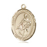 14kt solid gold St Thomas of Villanova medal pendant 1 inch by 3/4 inch handcrafted by Bliss Manufacturing USA