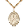 14kt Gold Filled St. Finnian of Clonard Patron Saint Medal Necklace 1x3/4 Inches 24 Inch Chain by Bliss