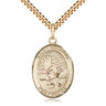 14kt Gold Filled St. Rosalia Patron Saint Medal Necklace 1x3/4 inches with 24 inch chain by Bliss Manufacturing