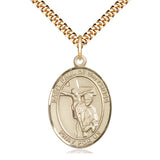 14kt Gold Filled St. Paul of the Cross Patron Saint Medal Necklace 1x3/4 inch 24 inch Chain Bliss