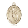 14kt Solid Gold St. Paul of the Cross Patron Saint Medal Pendant 1 inch x 3/4 inch Medium Size by Bliss