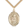 14kt gold filled St. Christina the Astonishing patron saint medal necklace 1x3/4 inch pendant 24 inch chain by Bliss