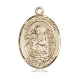 14kt Solid Gold St. Christina the Astonishing Medal Pendant 1 inch by 3/4 inch handcrafted by Bliss