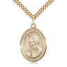 14kt Gold Filled St. Luigi Orione Patron Saint Medal Necklace 1 x 3/4 inches on 24 inch chain by Bliss