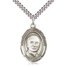 Sterling Silver St. Hannibal Catholic Patron Saint Medal Necklace 1 inch 24 inch Chain Bliss USA