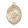 14kt Solid Gold St. Arnold Janssen Patron Saint Medal Pendant 1 inch by 3/4 inch Bliss Manufacturing USA