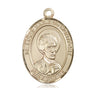 14kt Solid Gold St. Louis Marie de Montfort Patron Saint Medal Pendant 1 inch by 3/4 inch by Bliss