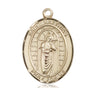 14kt Solid Gold St. Matthias the Apostle Catholic patron saint medal pendant by Bliss Manufacturing