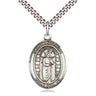 Sterling Silver St. Matthias the Apostle Medal Necklace 1x3/4 inch pendant 24 inch chain Bliss USA