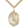 14kt gold filled St. Regina patron saint medal necklace with 1x3/4 inch pendant on 24 inch chain by Bliss