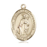 14kt Solid Gold St. Catherine of Alexandria patron saint medal pendant 1x3/4 inch by Bliss