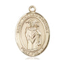 14kt Solid Gold St. Thomas A Becket Patron Saint Medal Pendant 1x3/4 inch Bliss USA Handcrafted