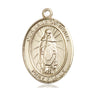 14kt solid gold Our Lady of Tears Catholic medal pendant 1 x 3/4 inch handcrafted by Bliss