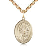14kt gold filled St. Joachim patron saint medal necklace with 24 inch chain, handcrafted by Bliss
